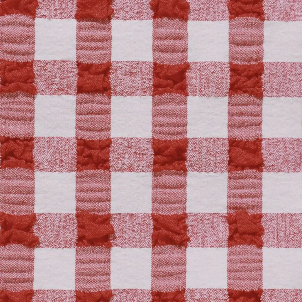 BERLOOK Red Plaid Double Strap Triangle Bikini Top AND BOTTOM 58 Size M - Image 14