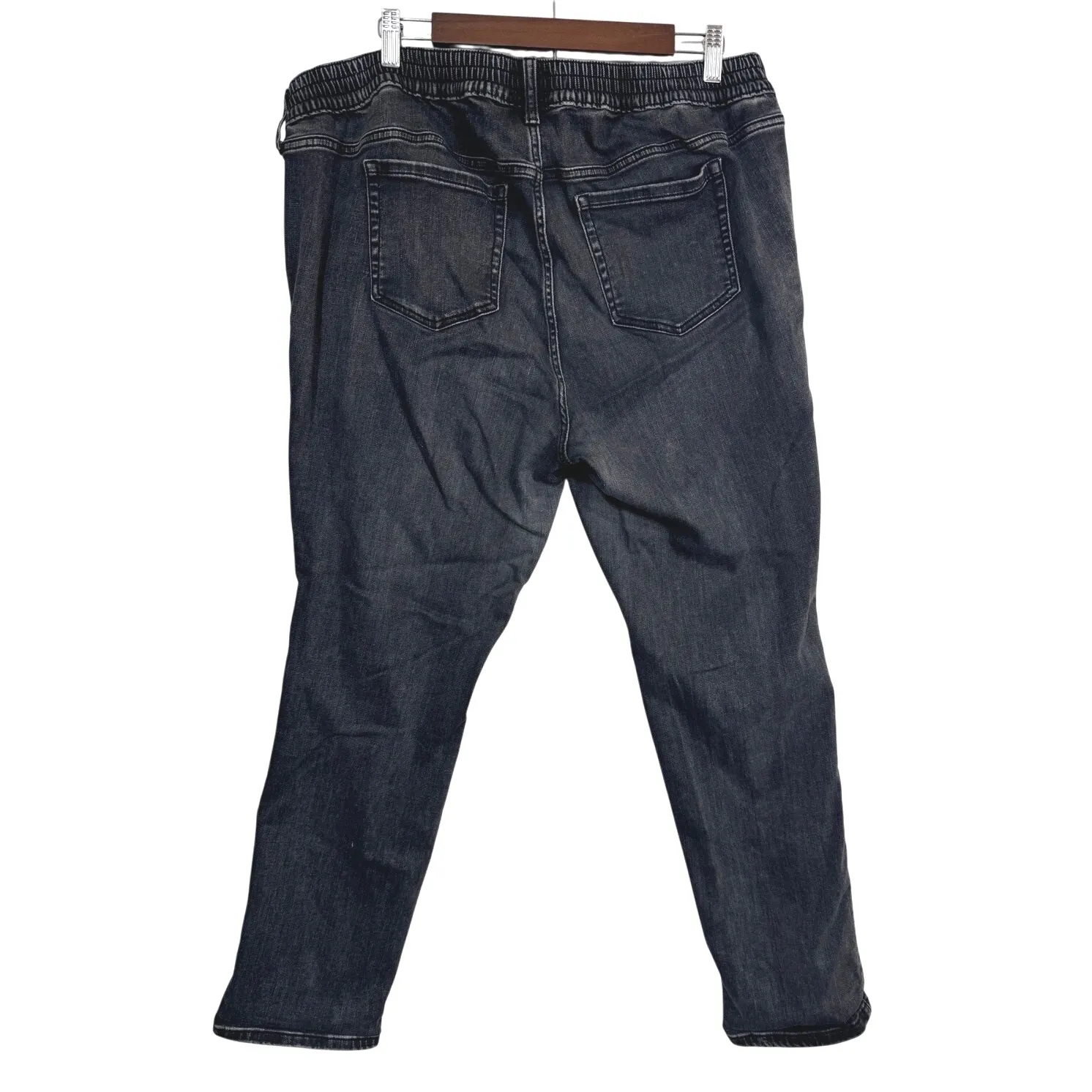 Torrid Black Jogger Denim‎ Pants Women's Size 2X Tall Elastic Waist Drawstring - Image 5