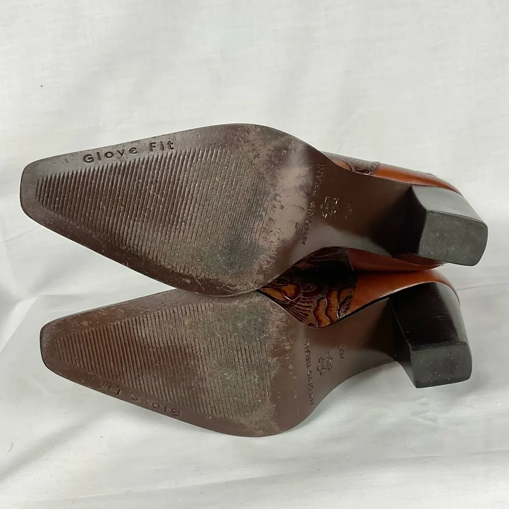 ANTONIO MELANI Cassidy Tooled Leather Boots Sz 7.5 Western
Cowgirl Cowboy - Image 5