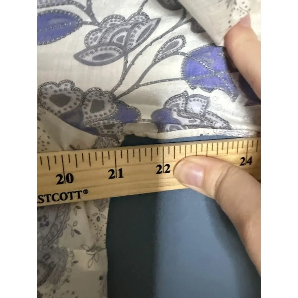 Marks & Spencer Sheer Blouse Women's Size 16 Paisley Western Tie - Image 8