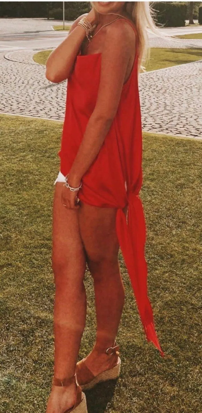 Red Flowy Top - Image 2