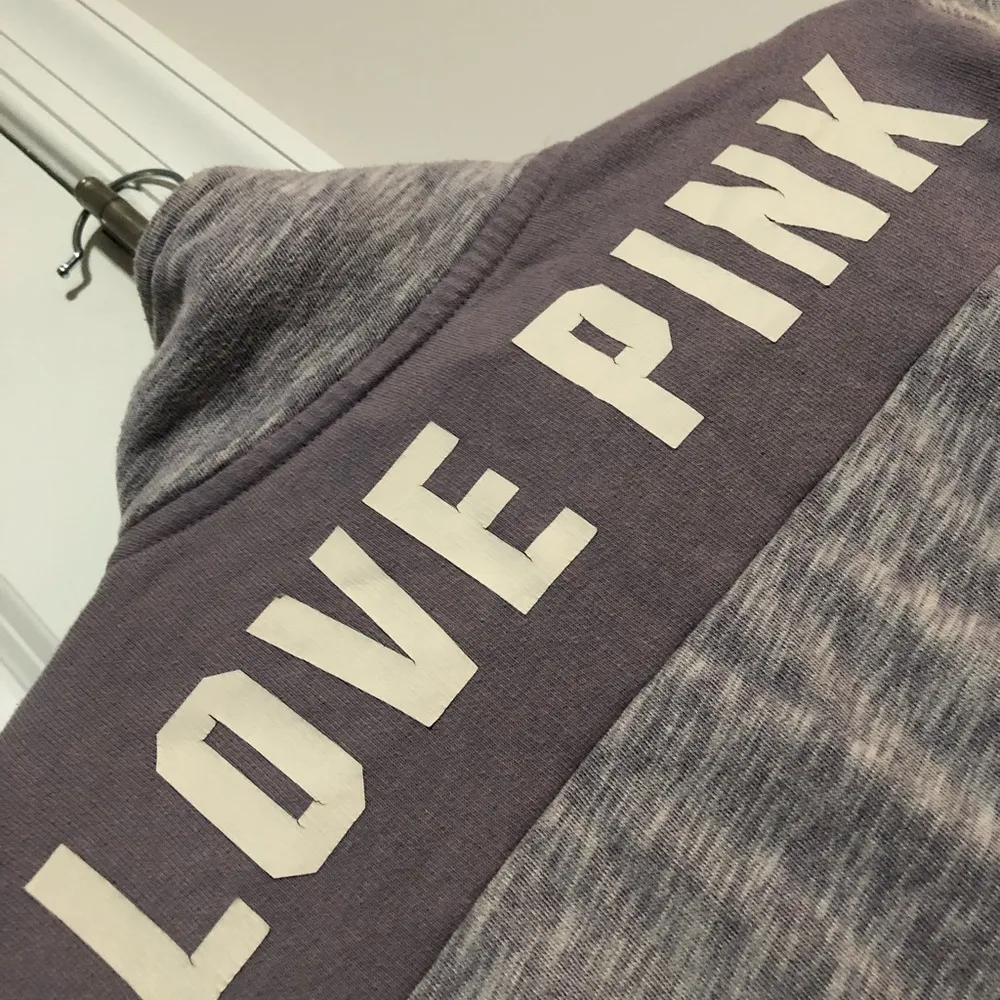Victoria’s Secret Pink Light Purple Quarter Zip Logo Sweatshirt Size XS - Image 5