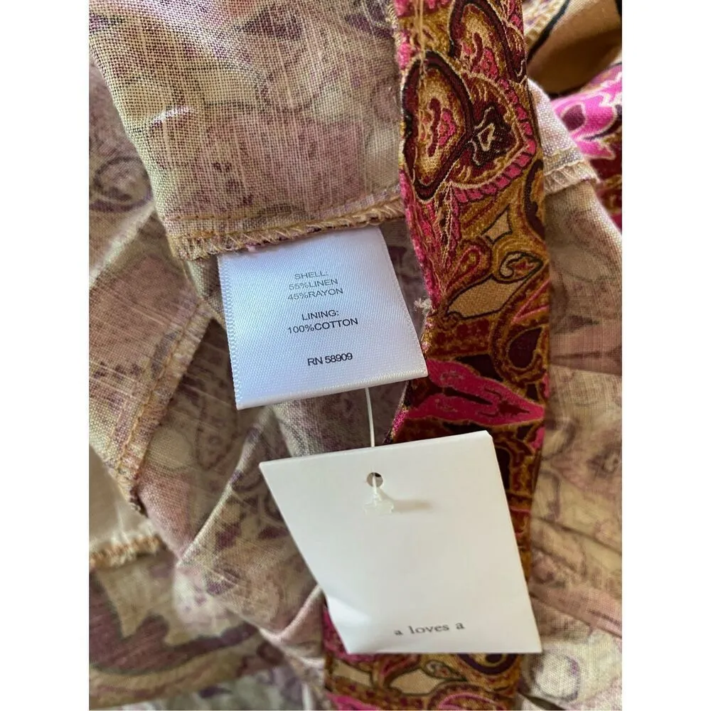 A Loves A Paisley Printed Long Sleeve V - Image 13