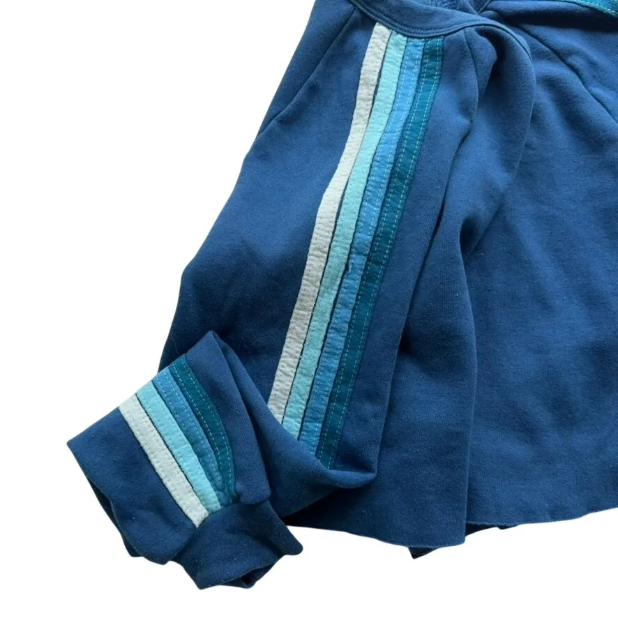 Aviator Nation Bolt Embroidery Cropped Classic Sweatshirt Size Small Royal Blue - Image 5