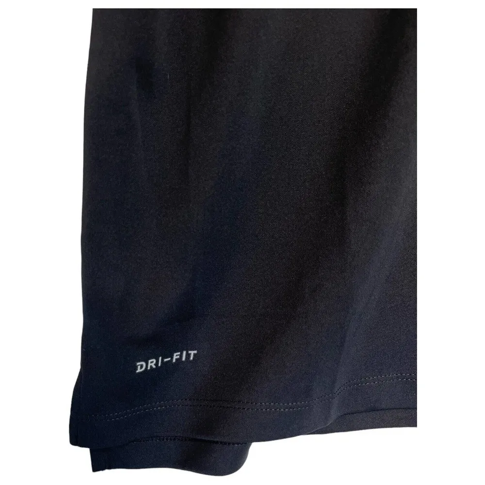 New Nike Golf Womens XL NBA Polo Shirt Dry Fit Short Sleeve Pullover Black - Image 3