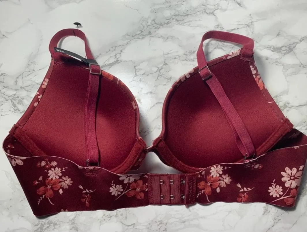 TJ Maxx Burgundy Push Up Bra - 34B - Image 2
