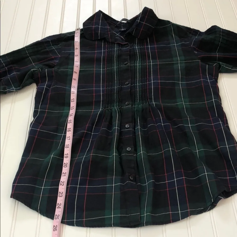 GAP Women's Plaid Button Down Shirt with Three-quarter Sleeves - Image 8