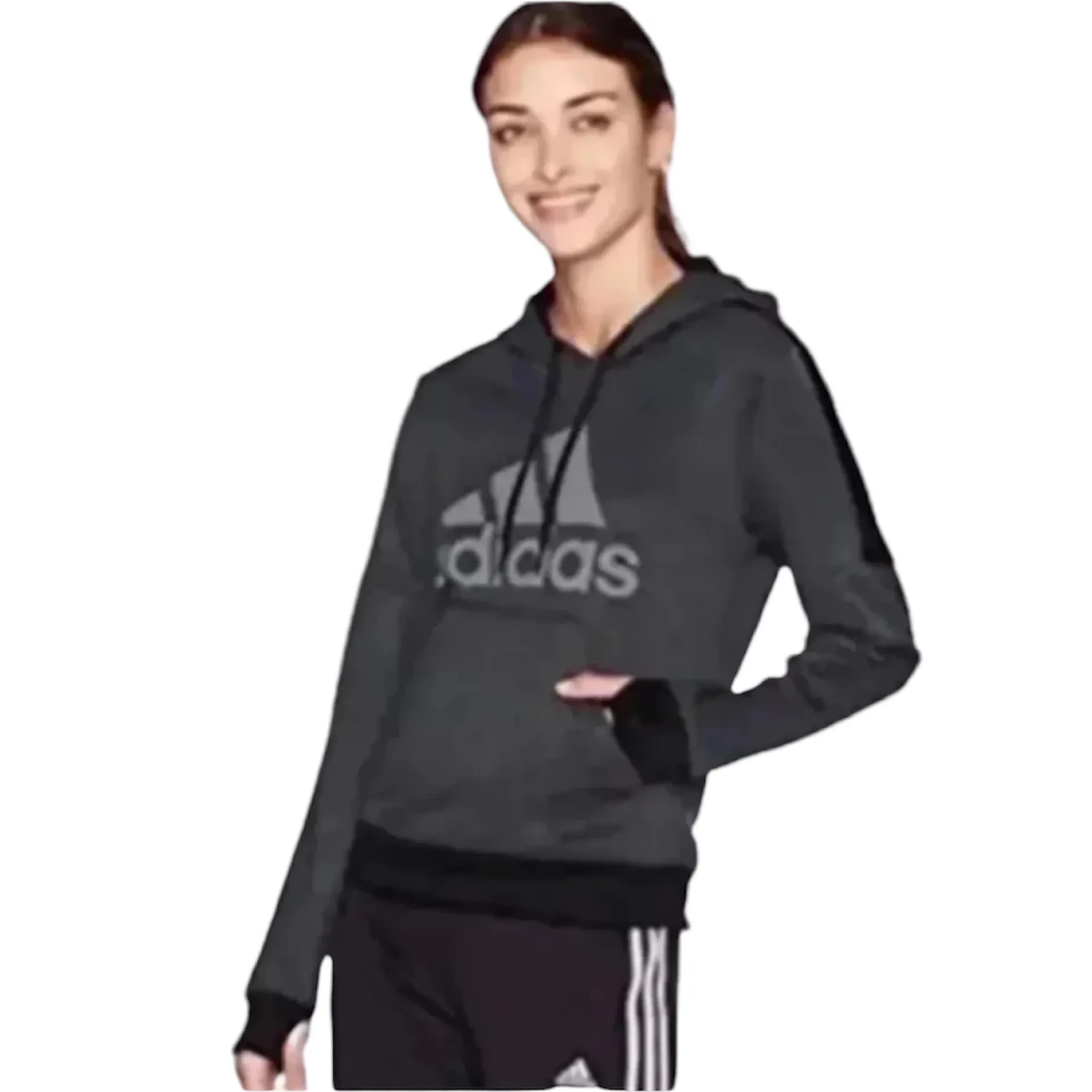 Adidas Women’s Team Issue Fleece Logo Pullover Hoodie - Image 2