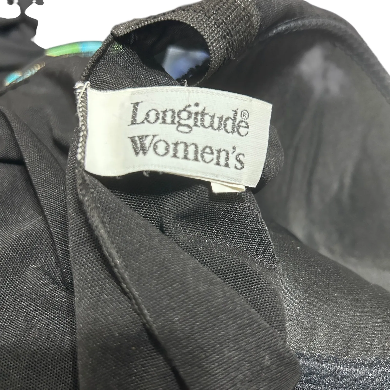 Longitude Womens Black Floral‎ Swimdress 22W One Piece Swimsuit Full Coverage - Image 9