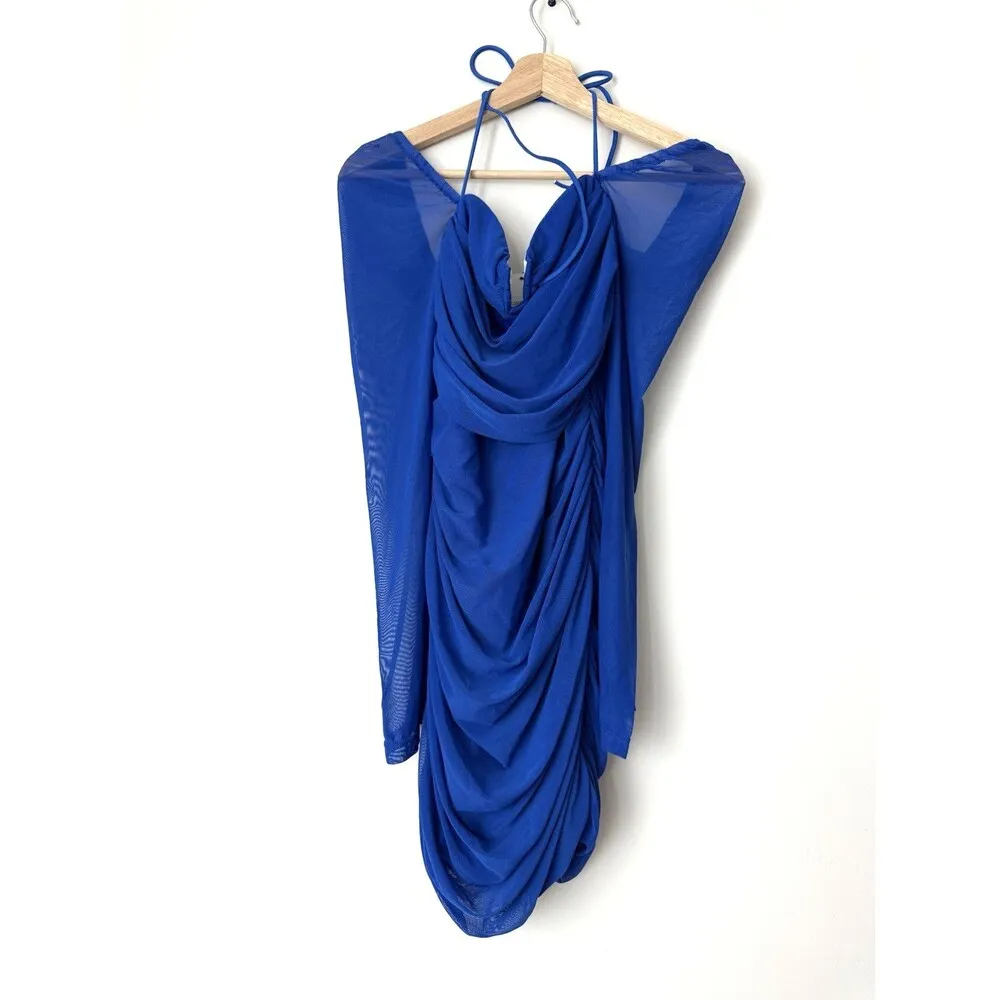 Hello‎ Molly WHISKEY SOUR DRESS BLUE luxury adjustable shoulder strapp navy XL - Image 5