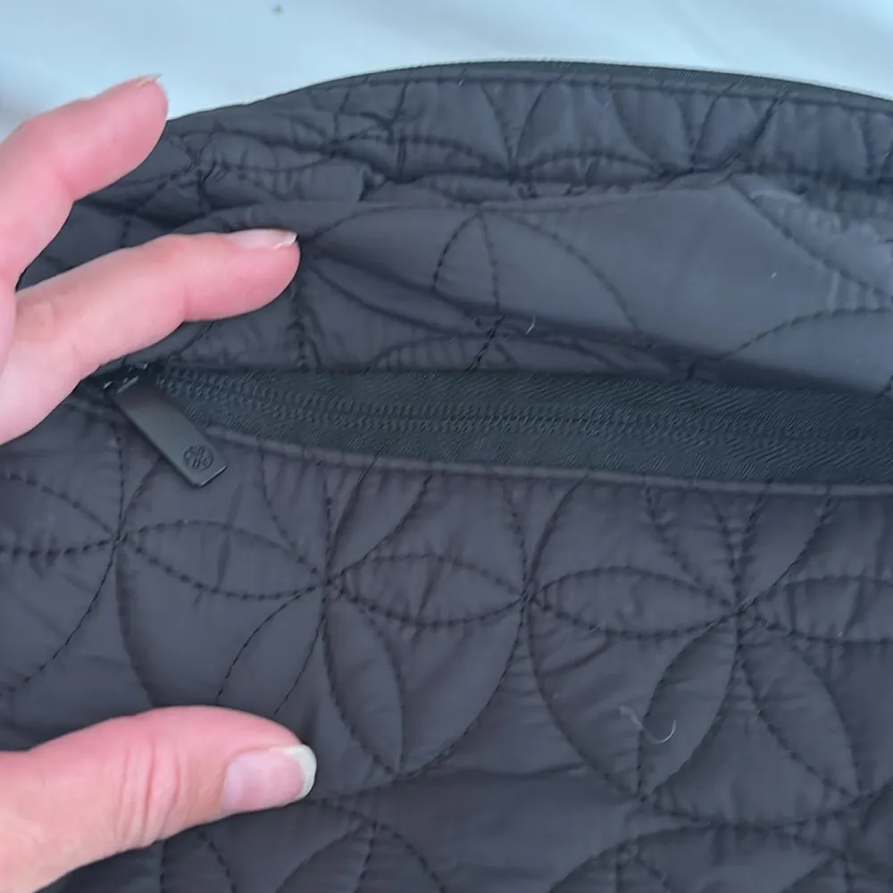 Black Quilted Crossbody Belt Bag - Image 5