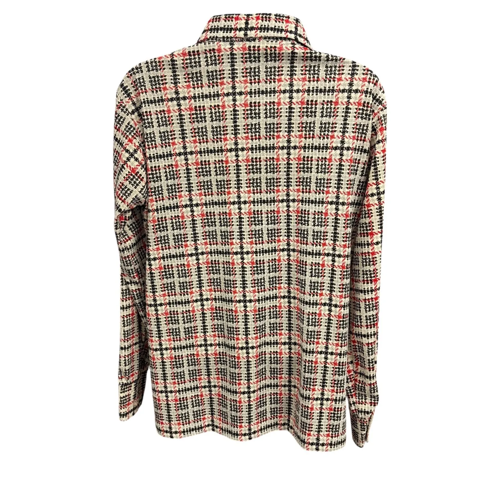 Vintage Cape Cod Match Mate Plaid Long Sleeve Button Up Shirt Women's Medium Tan - Image 2