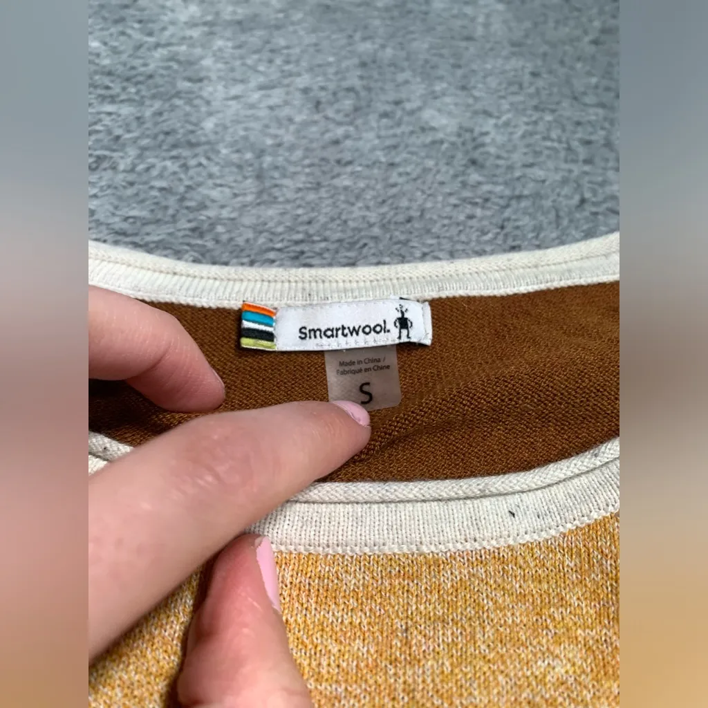 Smartwool sweater shadow pine colorblock sweater small - Image 5