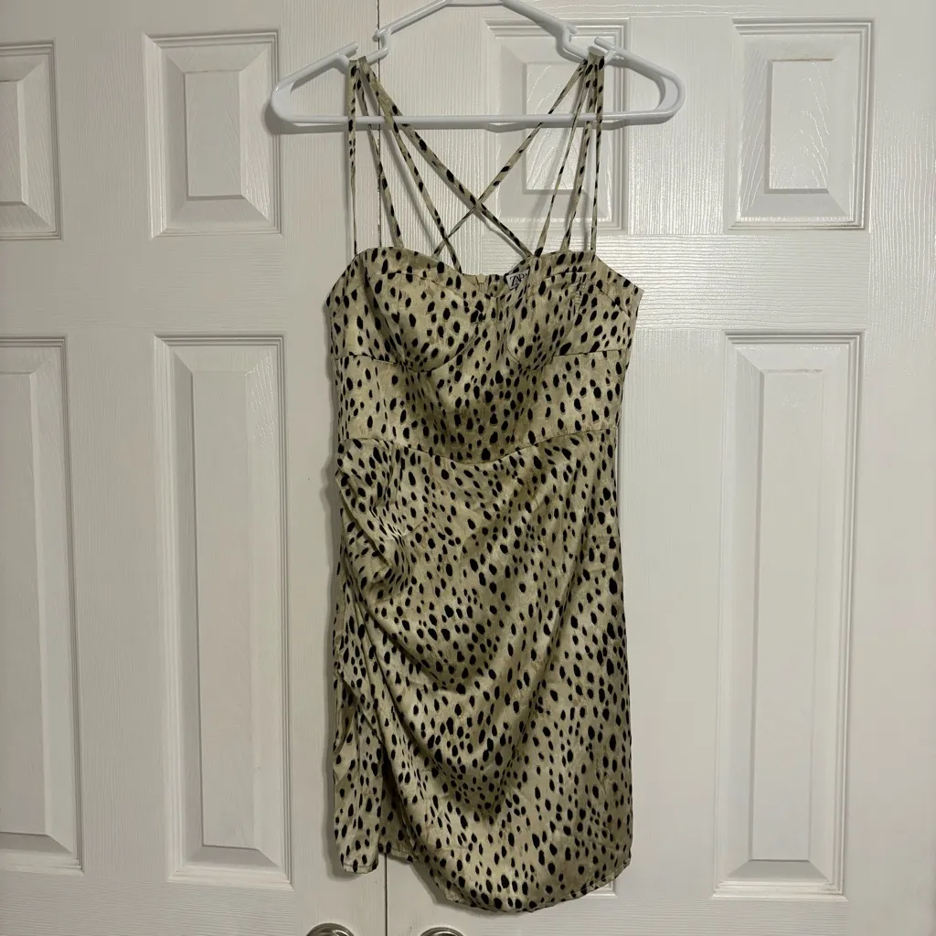 Zara Animal Print Mini Dress - Image 3