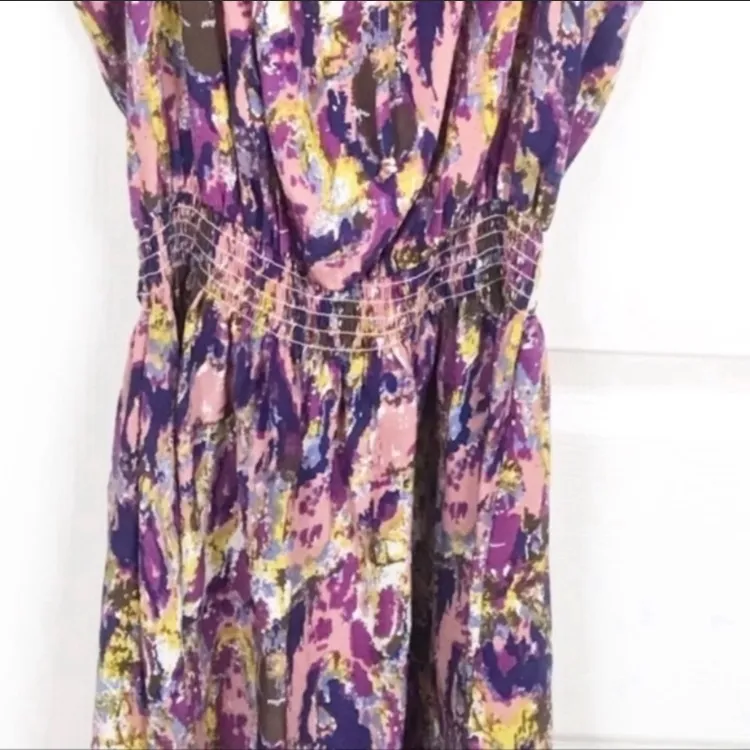 Parker Size Small Silk Ruffle Racerback Mini‎ Dress - Image 3