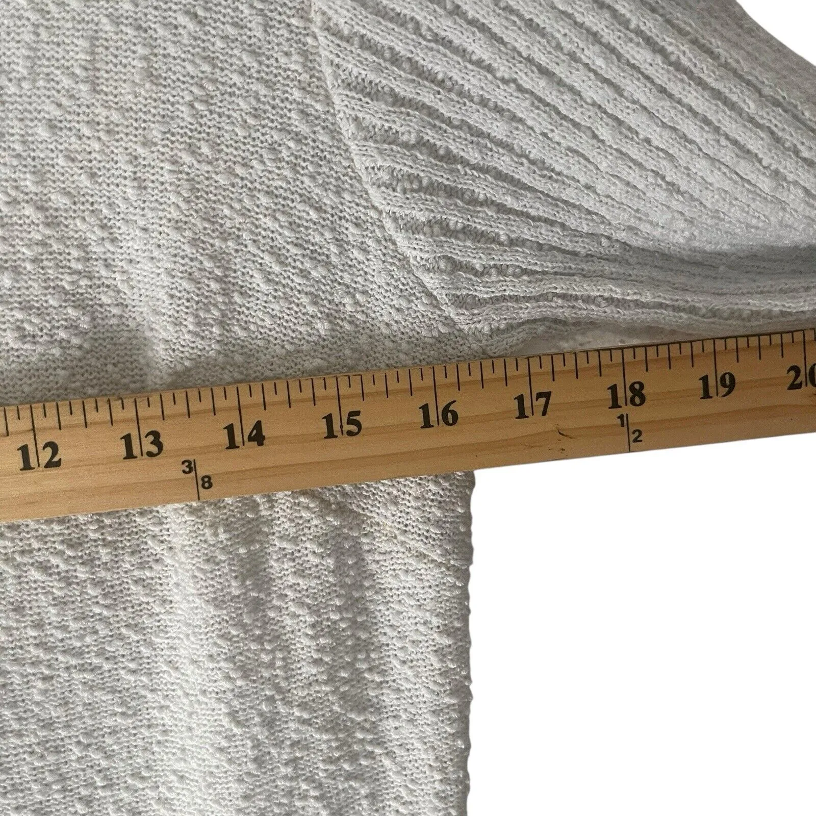 Katrina Custom Knits Vintage 1960s White Santana Knit Beaded Sleeves Maxi Dress - Image 7