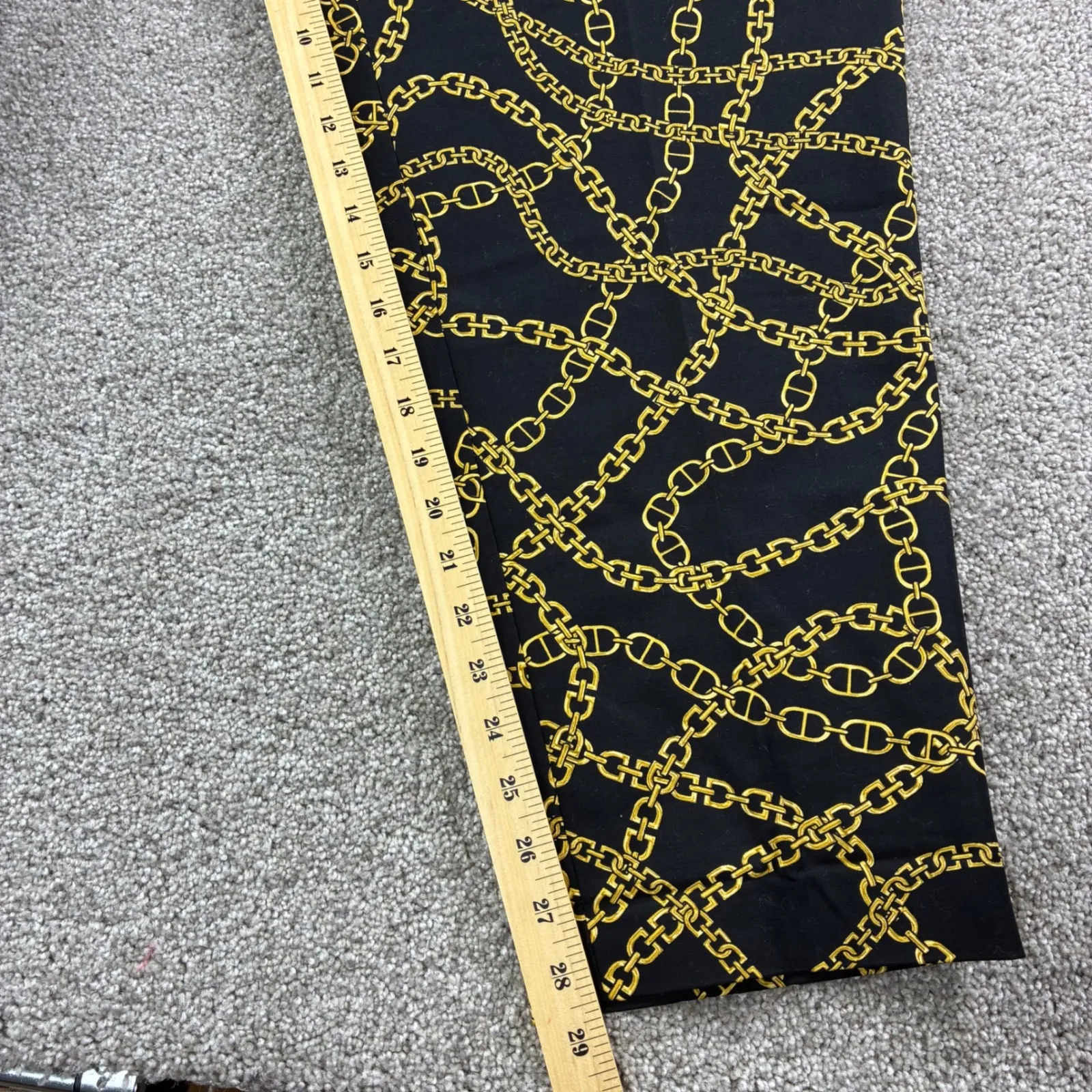 Michael Kors Womens 24W Black Gold Keegan Chain Print Miranda Slack Trouser Chic - Image 7