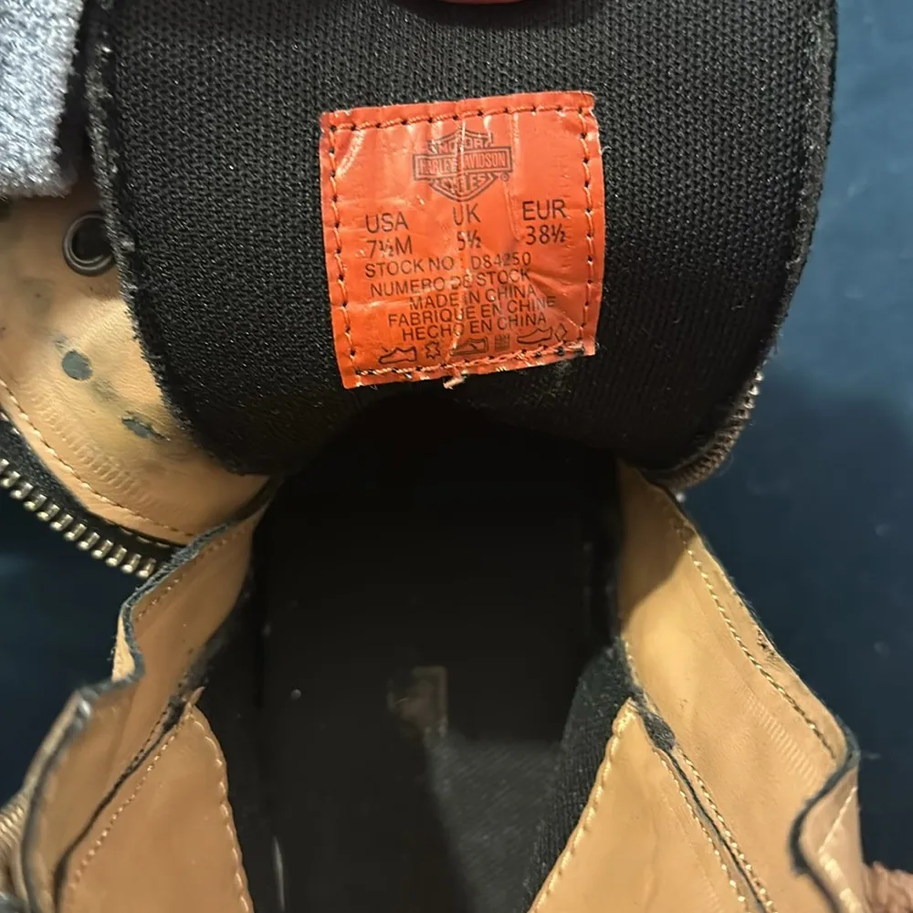 Vintage Harley Davidson Motorcycle Moto Boots Black  Size 7.5 Y2K 90’s - Image 9