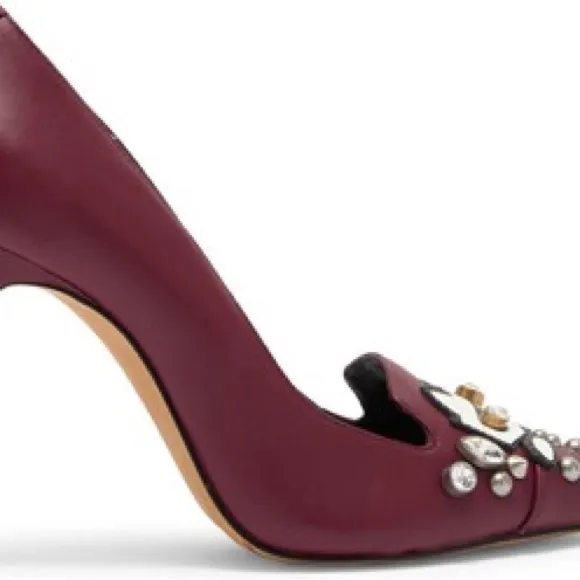 Karl Lagerfeld casias pointed toe pump in port Sz 8 1/2 - Image 2
