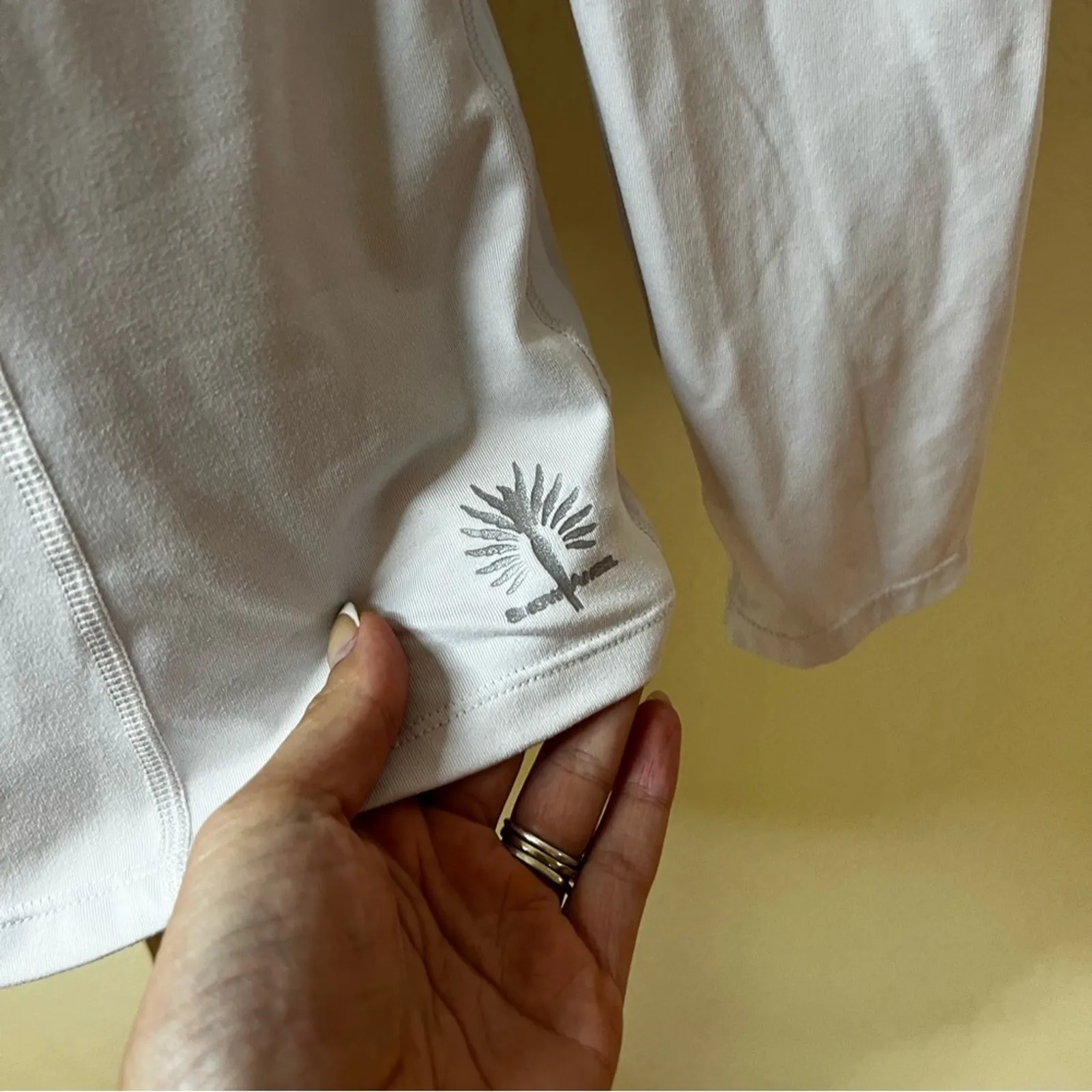 Snow Angel white rainbow quarter zipper long sleeve pullover sweater MEDIUM - Image 5