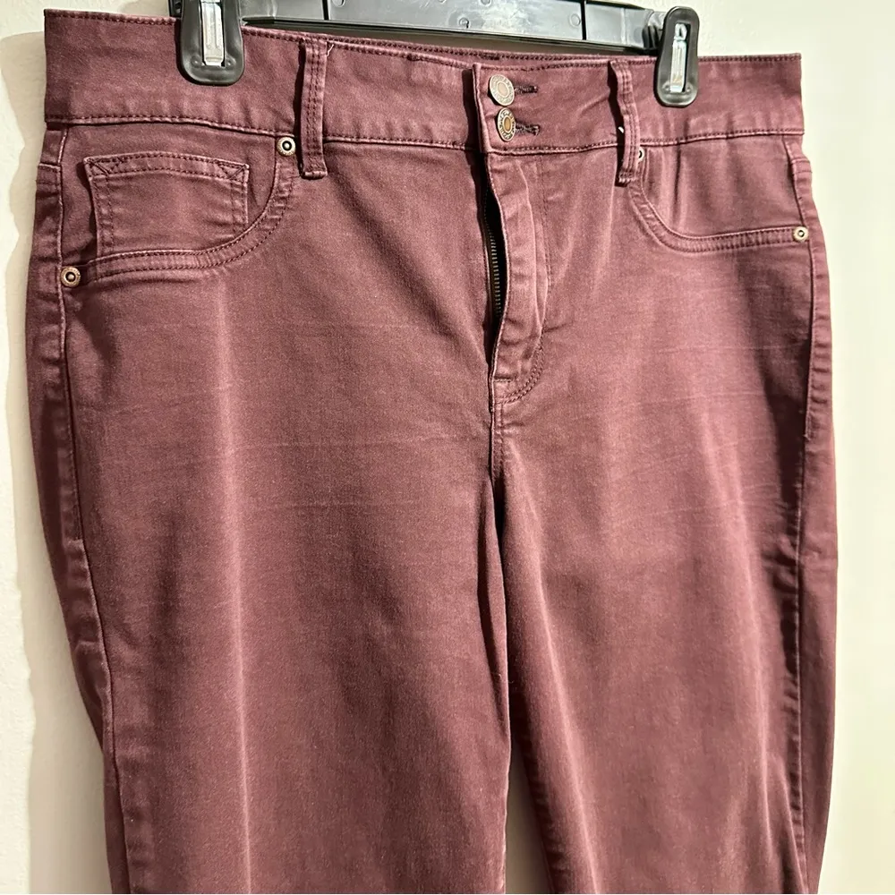 Maurices Women's Dark Burgundy Straight Leg Jeans (100) - Image 2