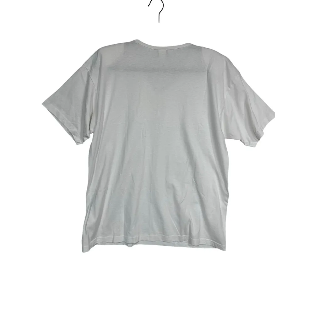 Vintage Cactus California Women's Beaded Lace Floral Applique Top Ivory White XL - Image 5