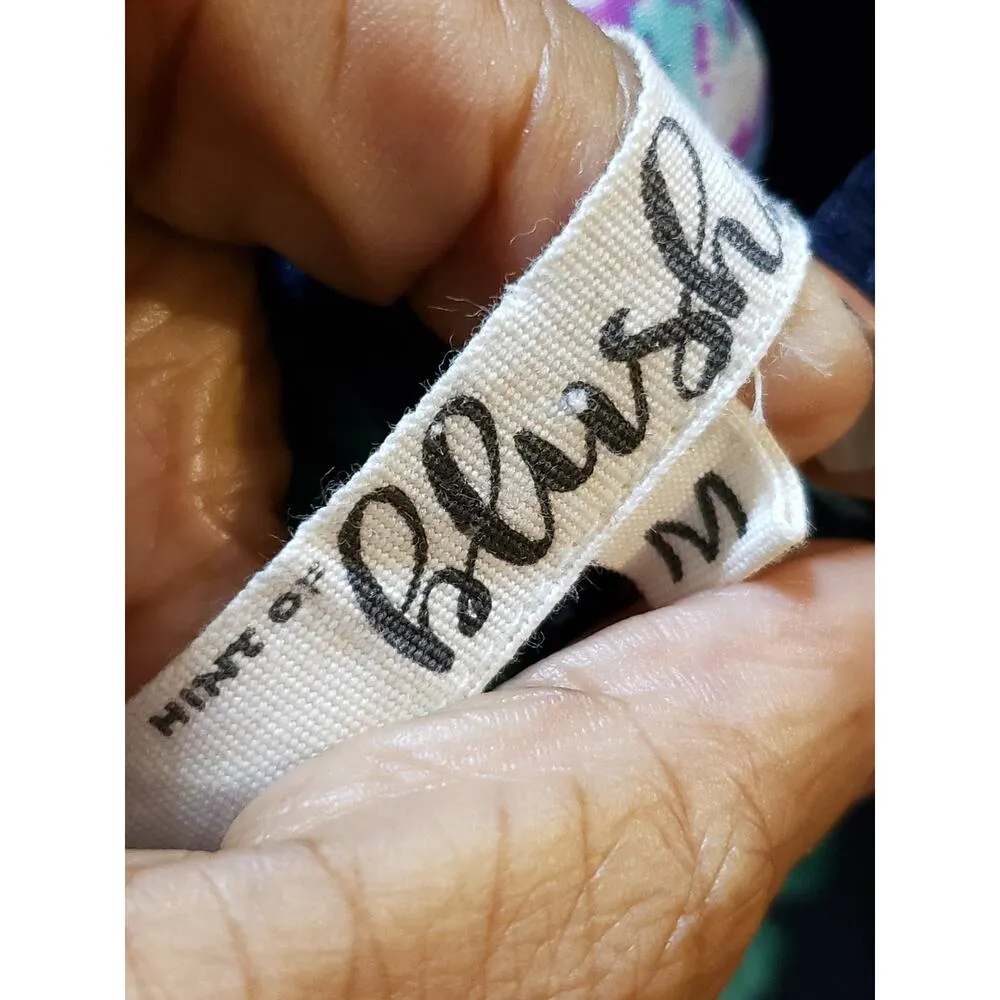 Hint of Blush Women's Off-Shoulder Floral Romper Size M Navy 100% Polyester - Image 8