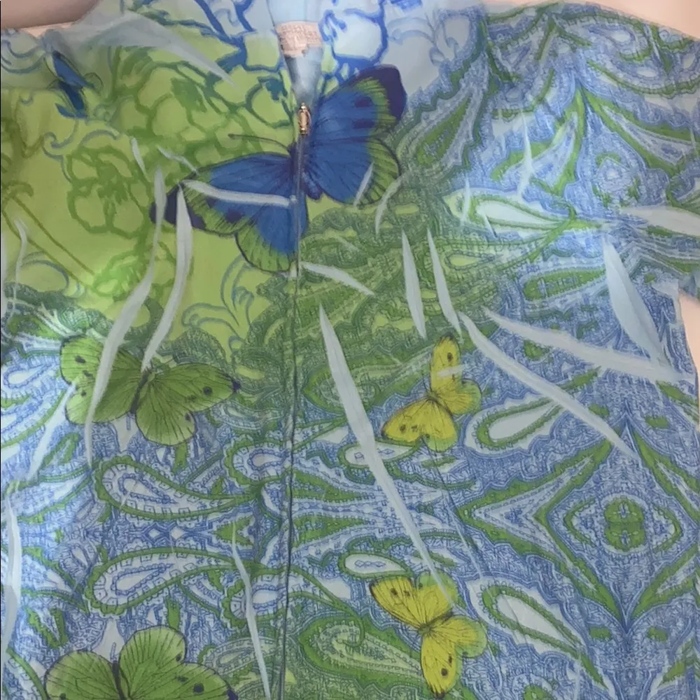Great Northwest Blue and Green Patterned Butterfly Garden Size Small - Image 5