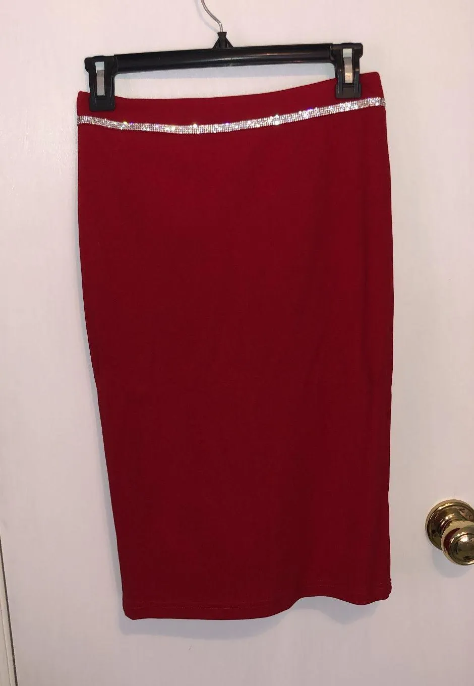 Red Two Piece Rhinestone Set Size Small - Image 5