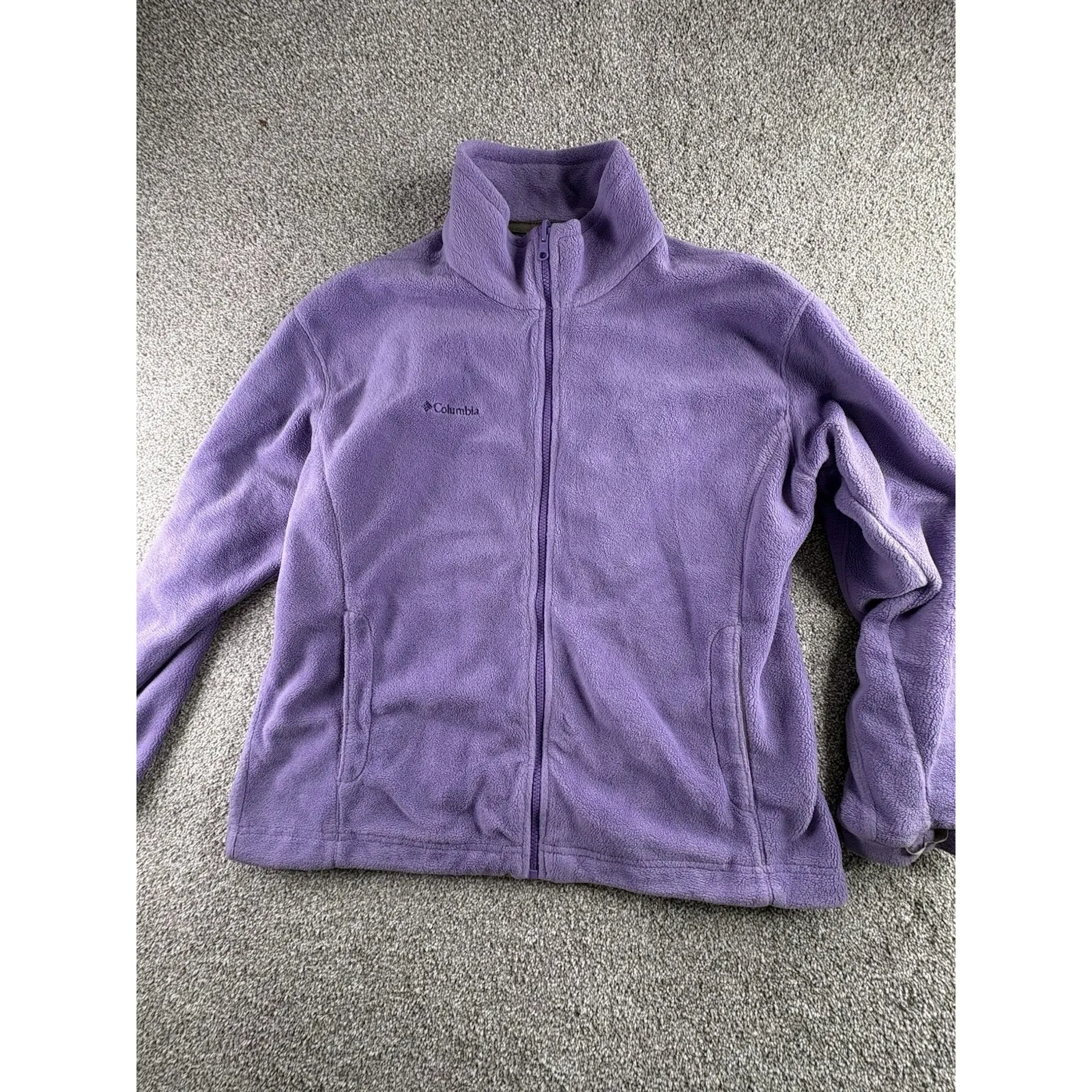 Columbia Womens XL Purple Fleece Full Zip Jacket Interchange Liner Outdoor - Image 2