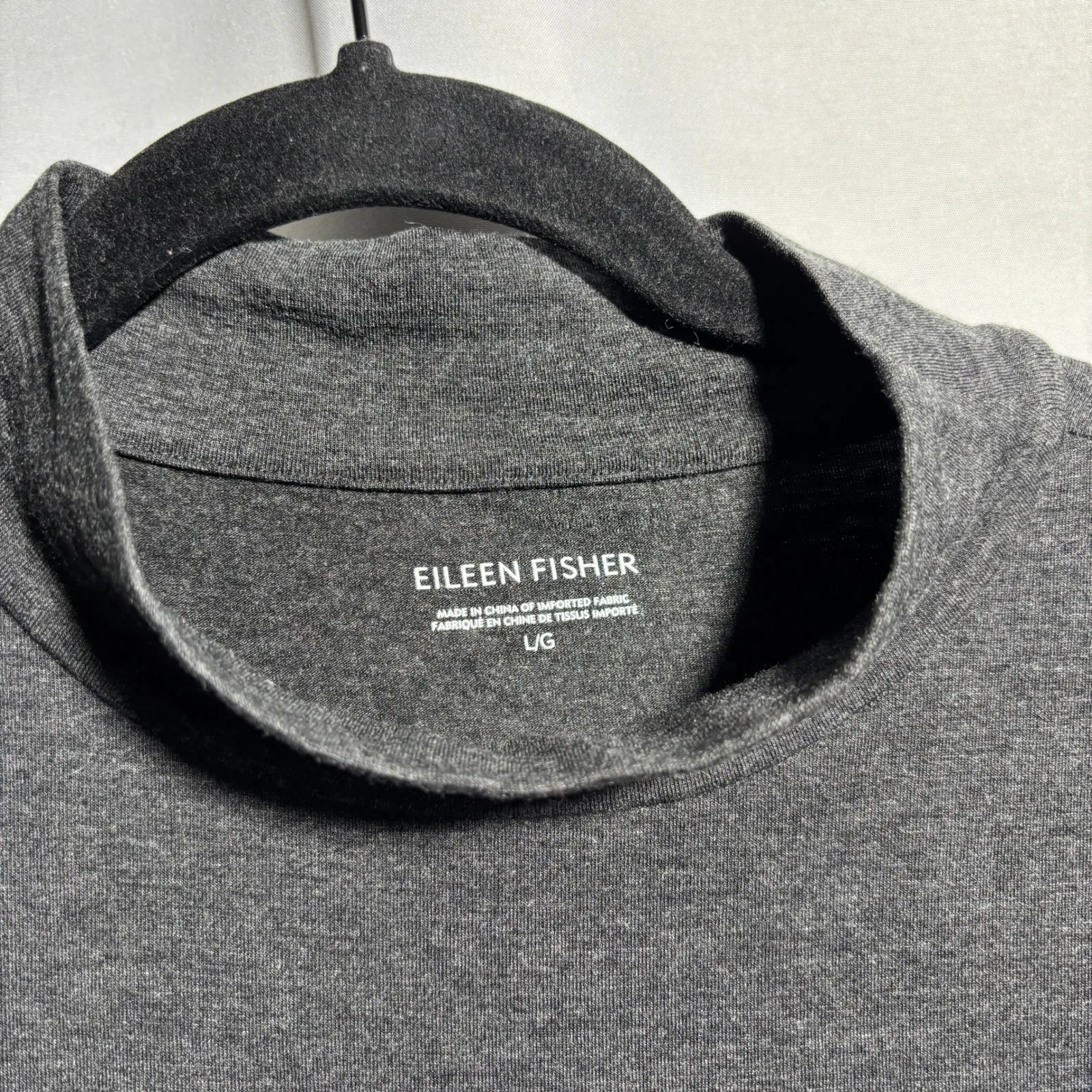 EILEEN FISHER Sleeveless Mock‎ Neck Top and Pencil Skirt Set Charcoal Gray M/L - Image 4