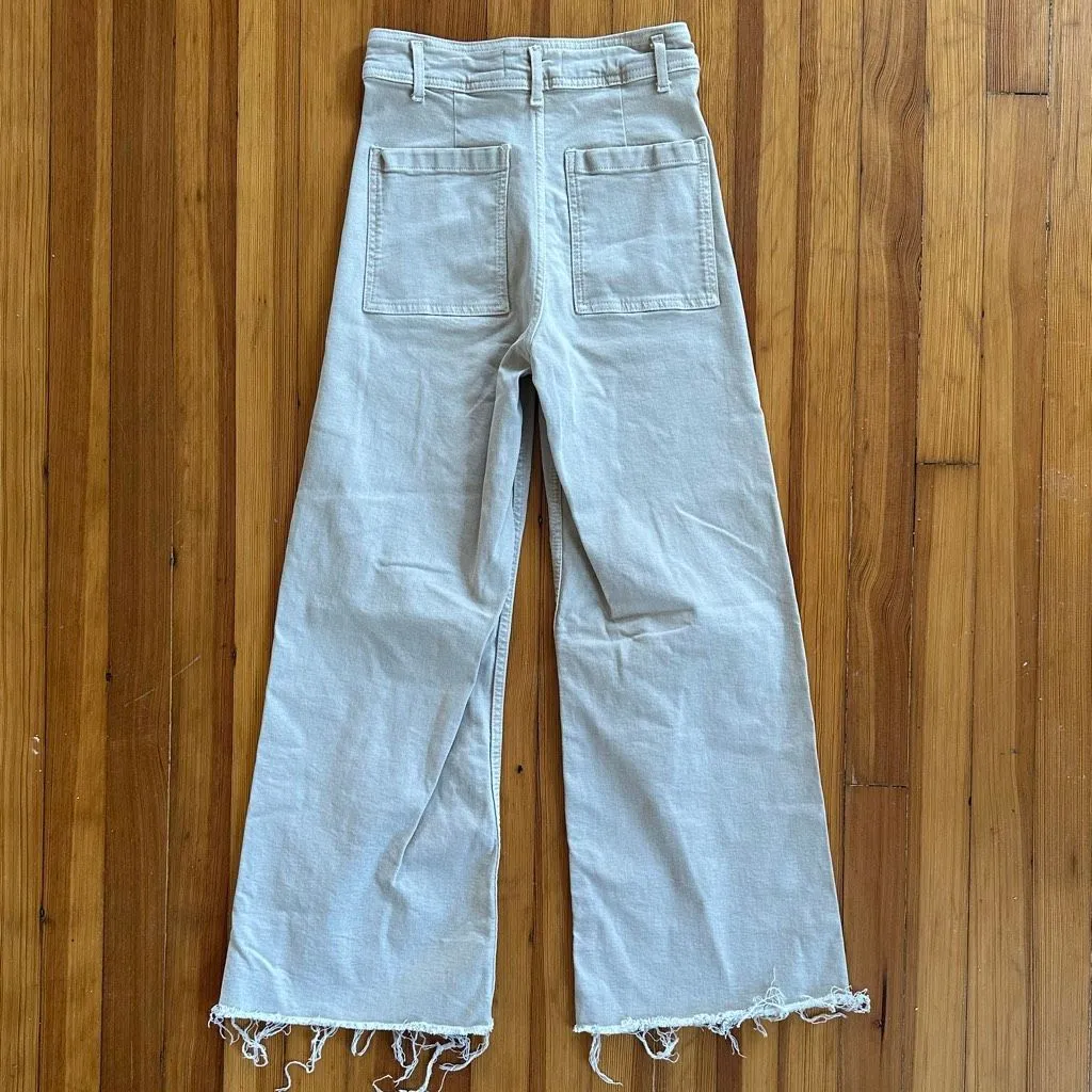 Zara Marine Straight Jean in Sand Size 4 - Image 4