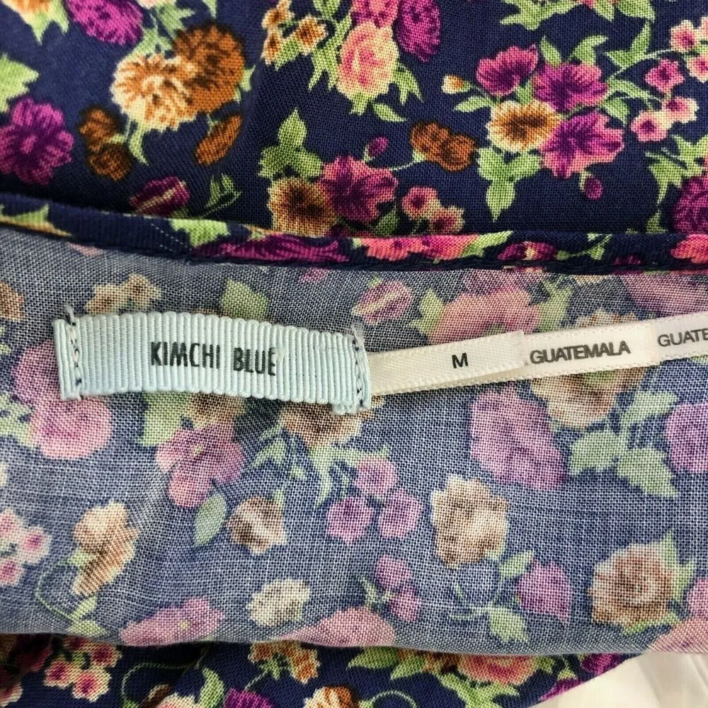 Urban Outfitters Kimchi Blue Floral Tunic Dress Blouse Shirt Size Medium M - Image 4