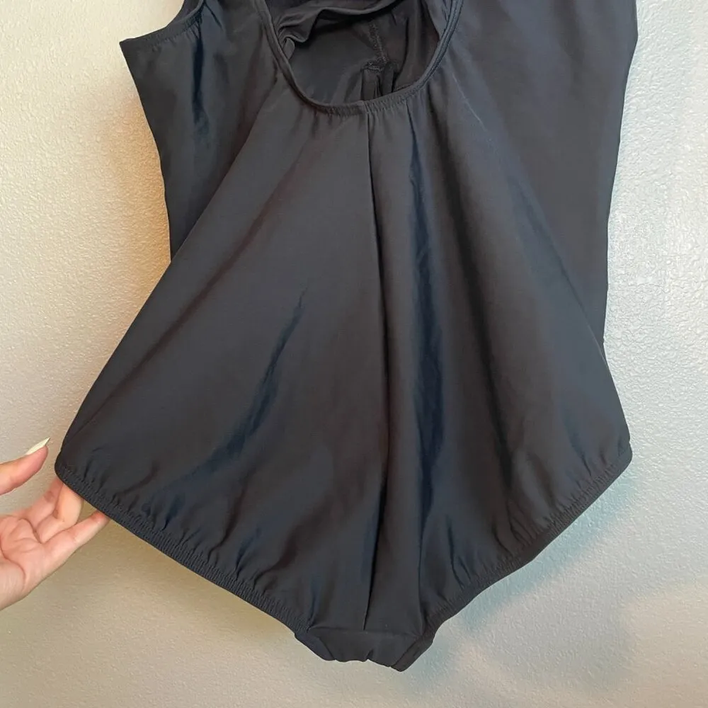 Miraclesuit One Piece Black Underwire No Size Tag See Measurements Slimming - Image 7