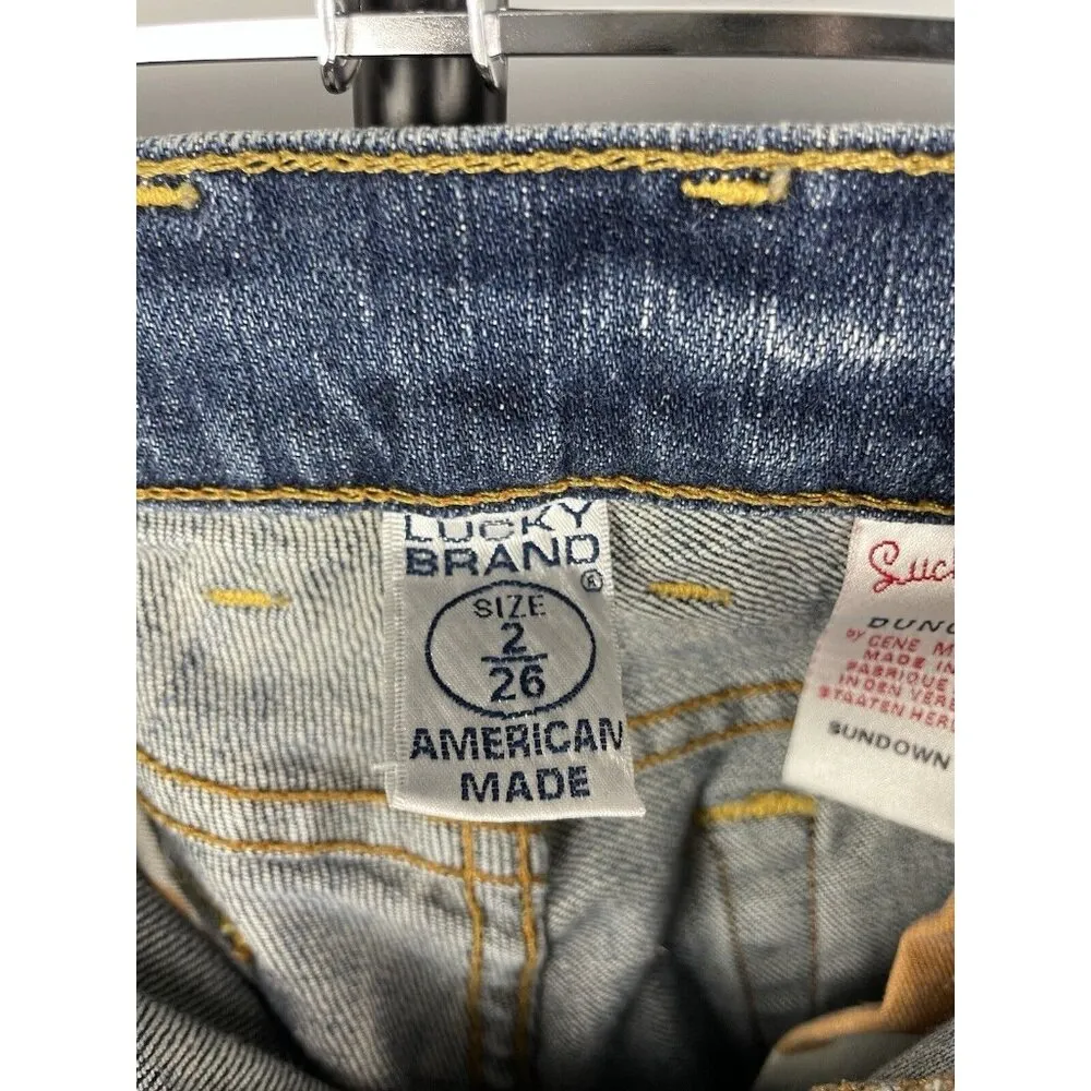 Lucky Brand Women's Sundown Flare Denim Jeans Medium Blue Wash Size 2/26‎ - Image 8