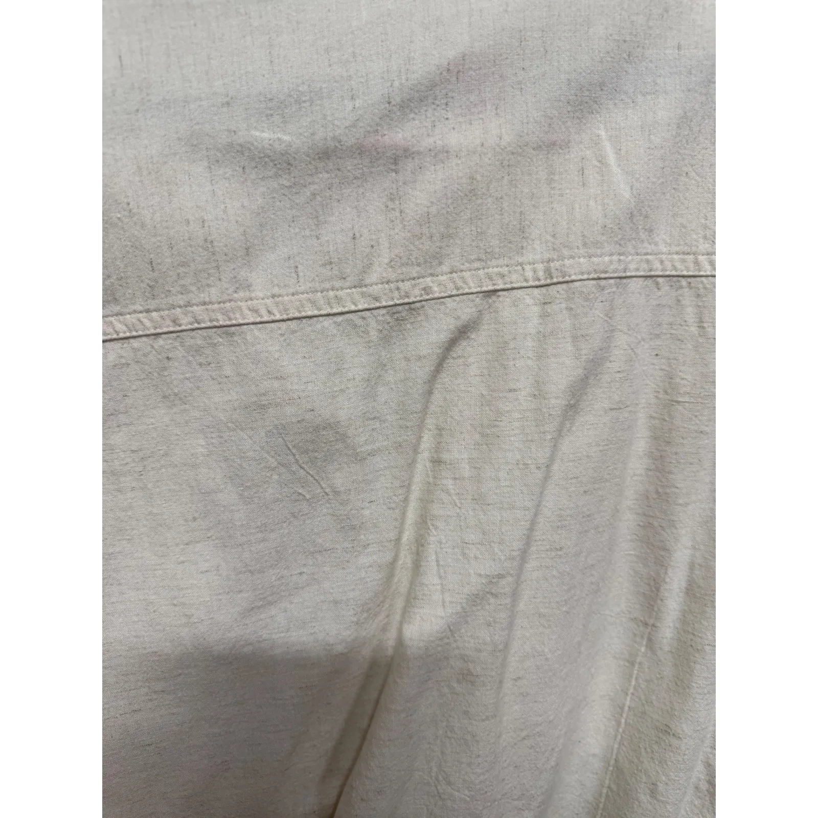 Vintage Fashion Bug Button Up Size 14/16 Floral Embroidery Tan 90's - Image 6