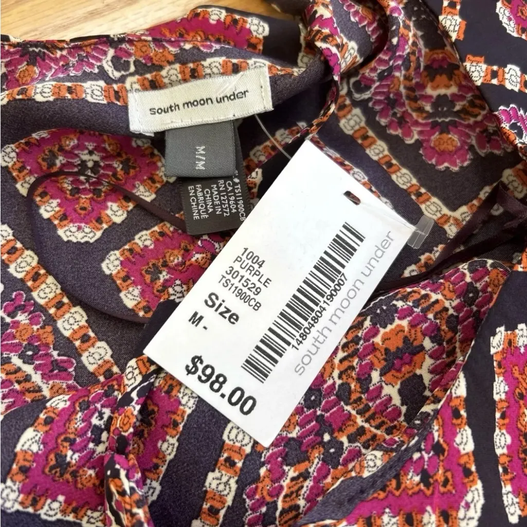 NWT South Moon Under Silky Swing Dress Size Medium Mini - Image 8