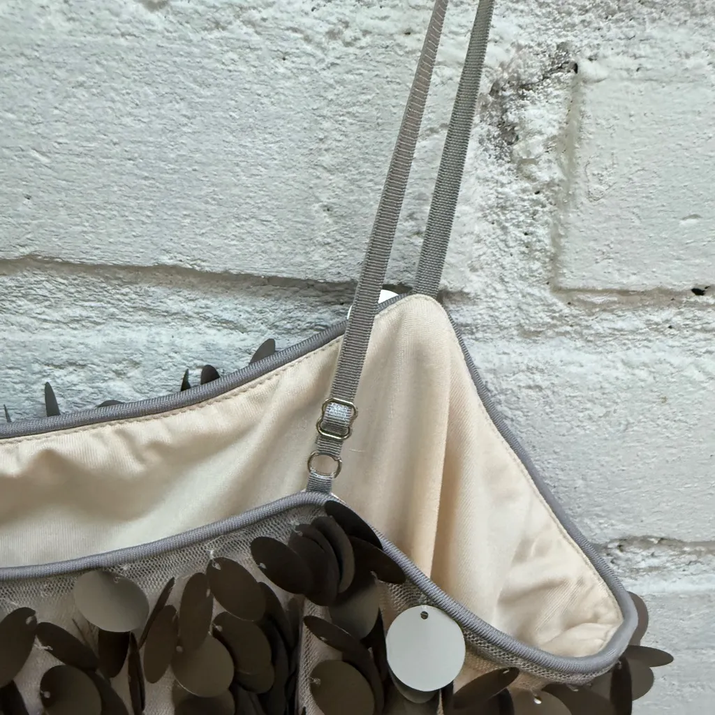 More to come x revolve Yarina Mini Dress in Matte Silver - Image 8