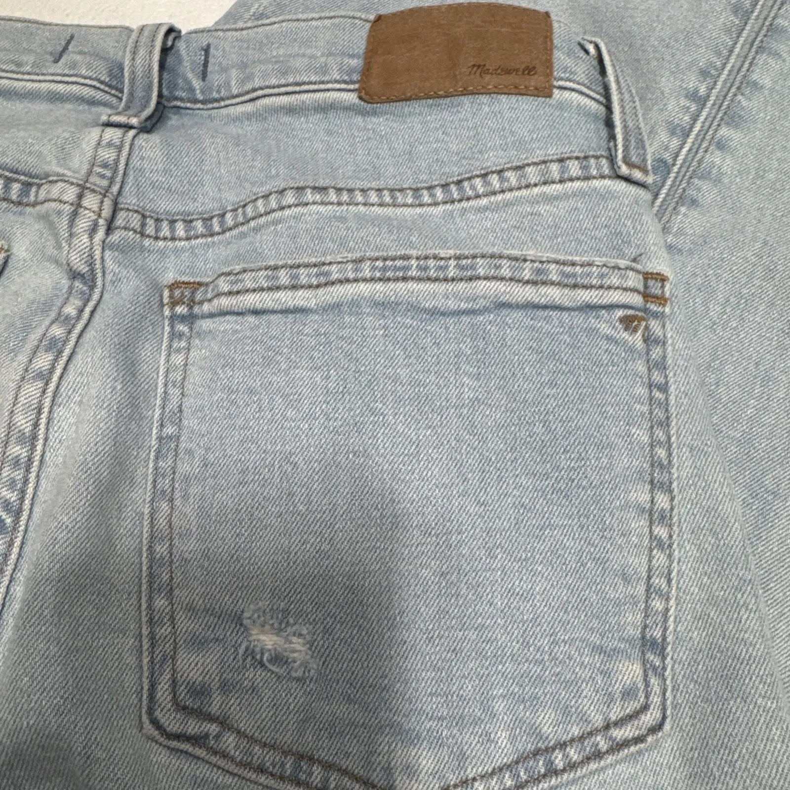Madewell The Perfect Vintage Straight Jean Womens 26 Distressed Light Blue Denim - Image 15