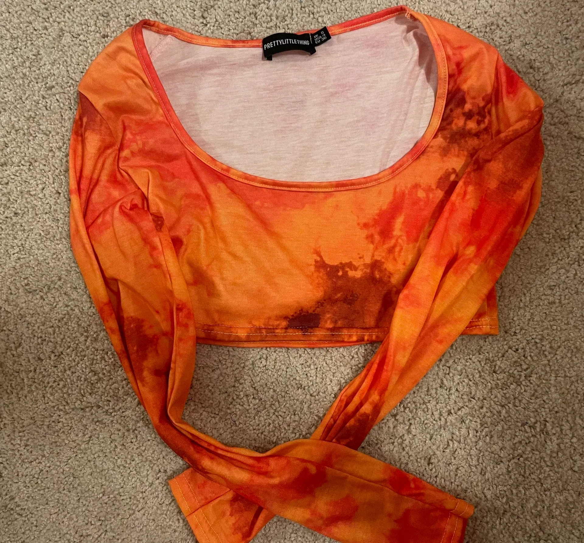 PLT Cropped Orange Top - Image 3