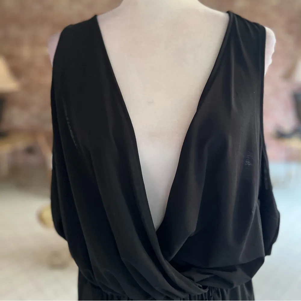 Swimsuits for All Ava Jumpsuit Black Wide Leg Cropped Sleeveless Knit 18/20 chic Size undefined - Image 4