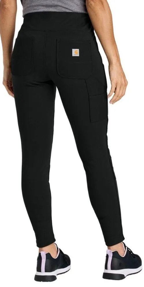 Carhartt Women’s Fitted G Force Pull On Leggings Midweight Utility in Black L - Image 2