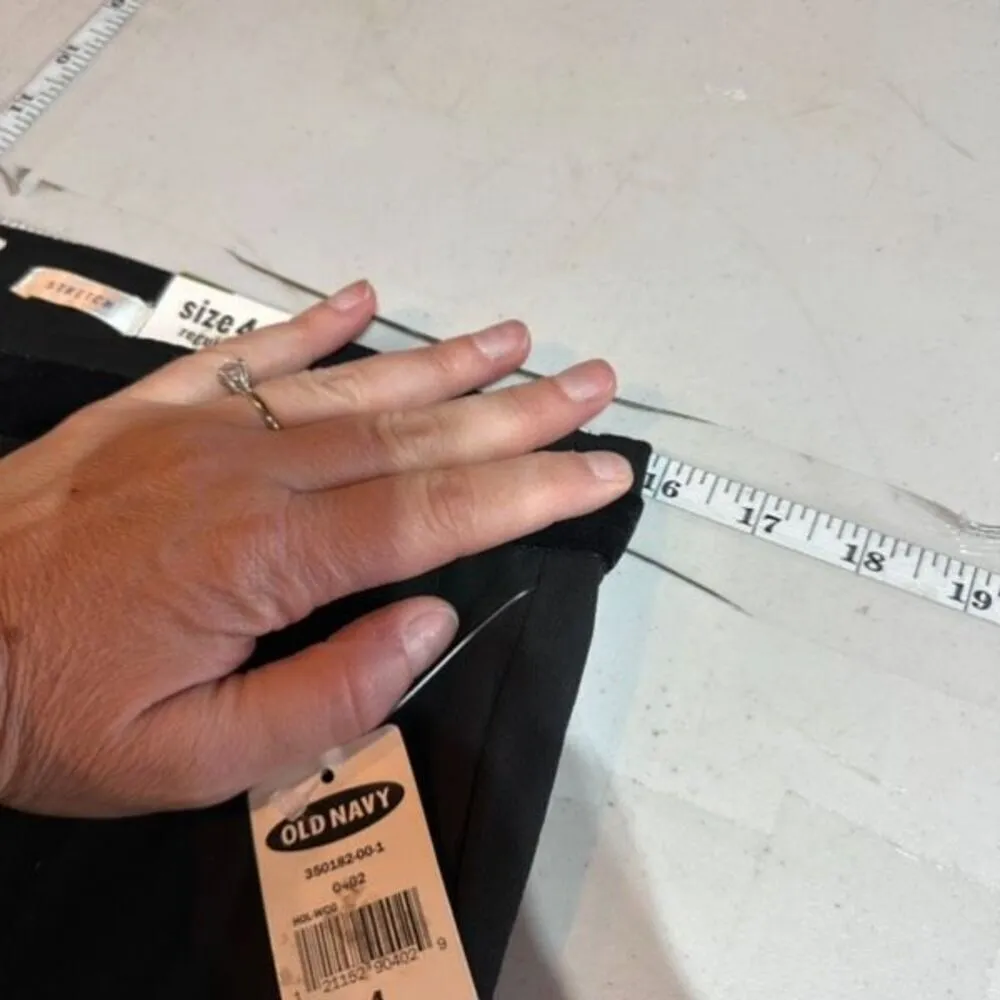 NWT Y2K Old Navy Womens Flat Front Low Rise Dress Pants Black Size 4‎ Velvet - Image 13