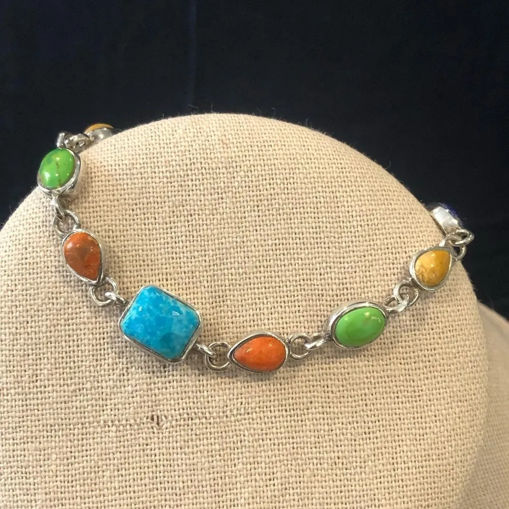 BARSE Turquoise Semiprecious Sterling Silver Toggle Bracelet - Image 13