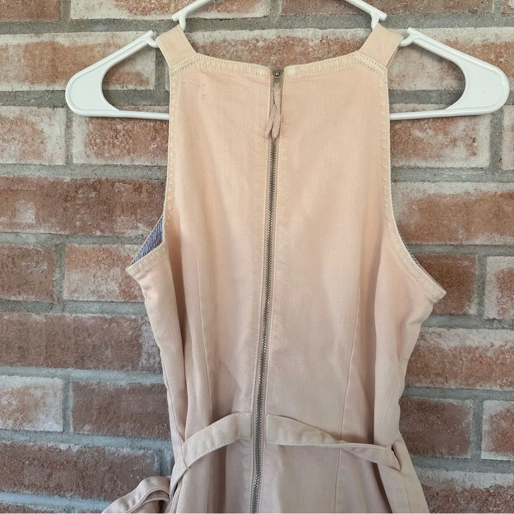 Holding Horses Anthropologie Regatta Wrap Denim Dress Pink Zip Up Women’s Size 0 - Image 9