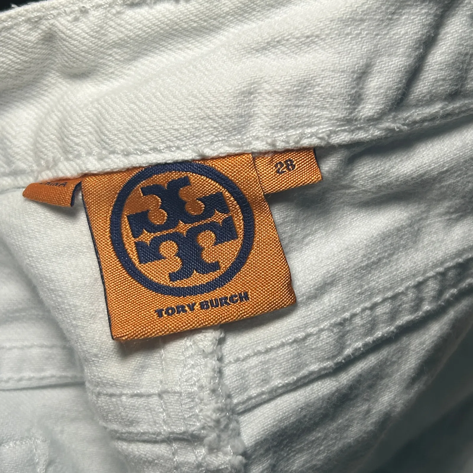 Tory Burch‎ White Super Skinny Jean Zipper Ankle Detail Size 28 - Image 7