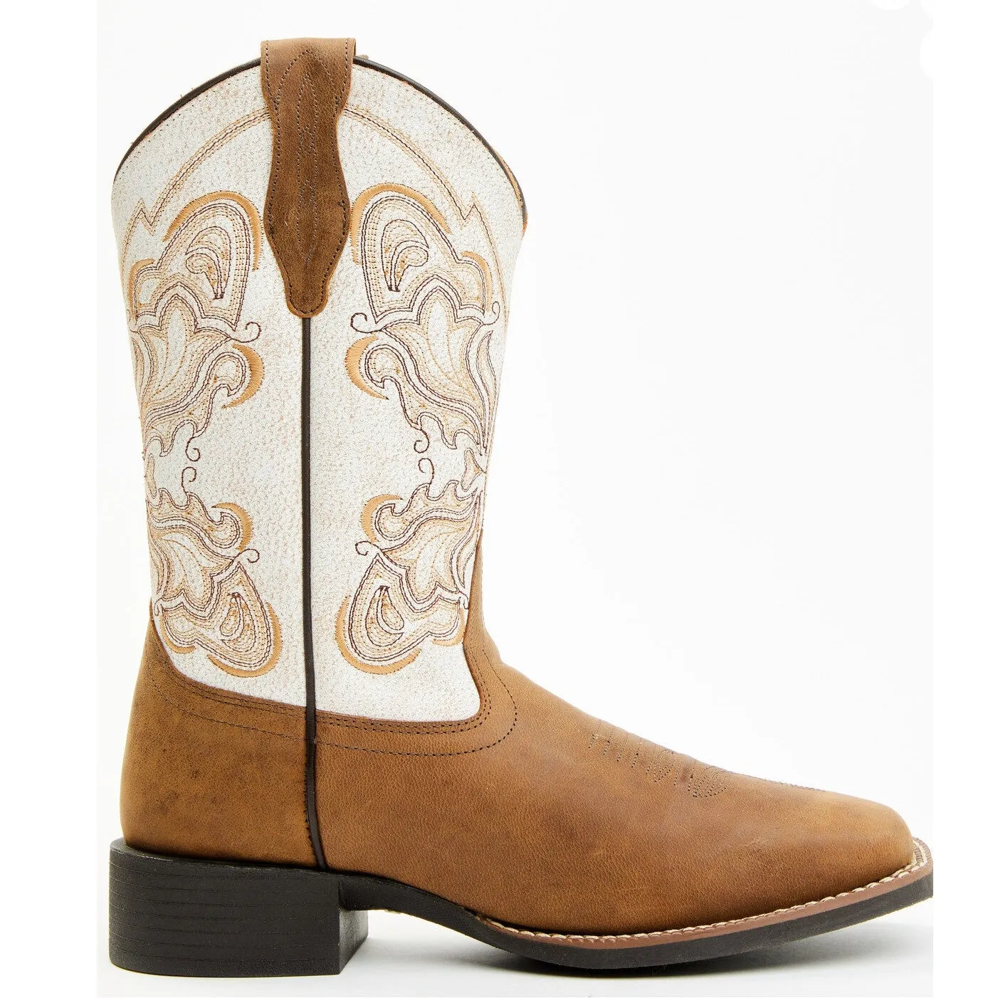 Shyanne Soltice™ Women's Flynn Western Boots Broad Square Toe Cream Size 5.5 NWT - Image 2