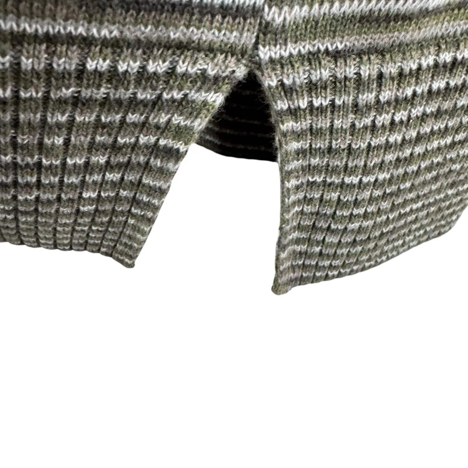 Eight Eight Eight 100% Cotton Green Cream Brown Striped Sweater Tunic Size M - Image 5