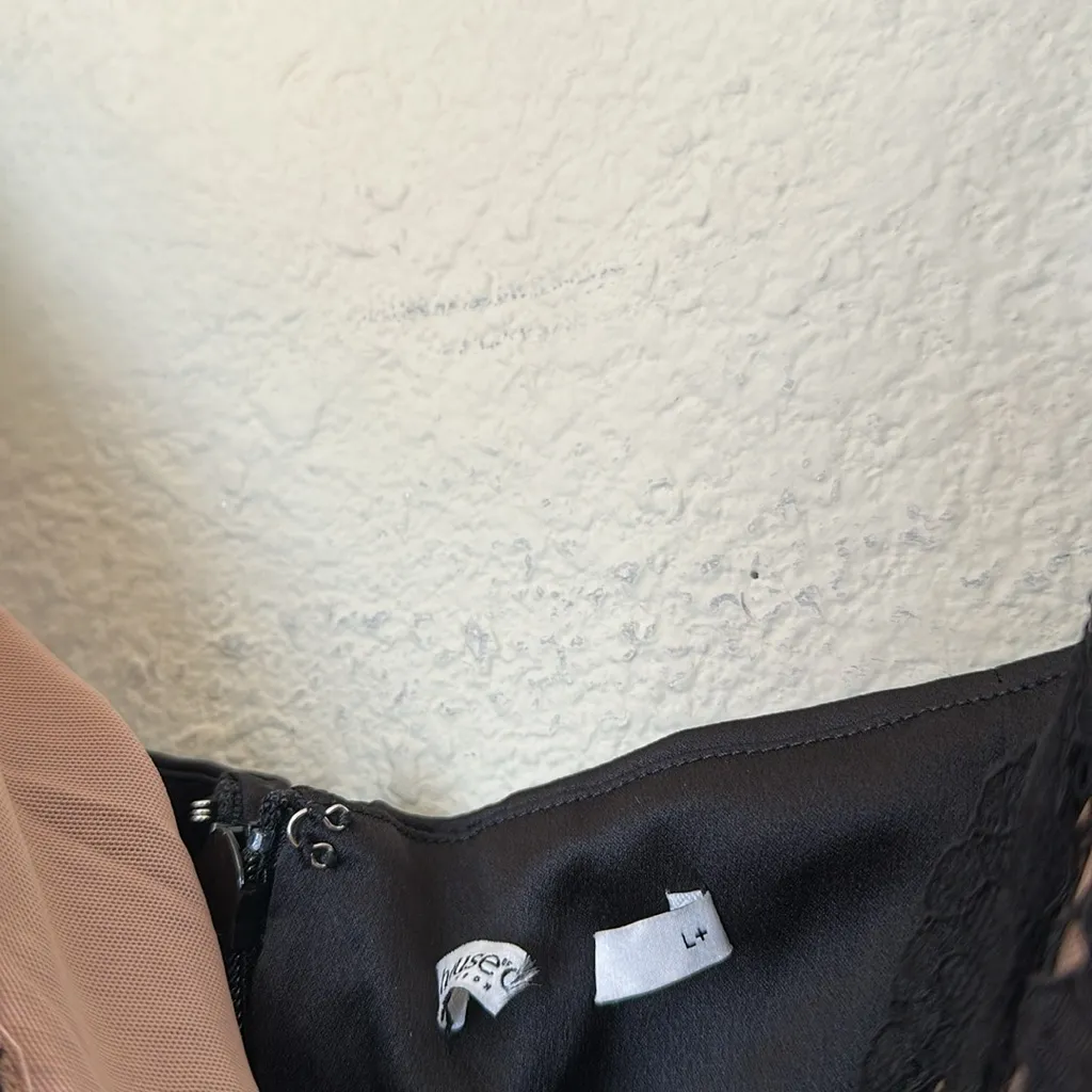 HOUSE OF CB  'Adriana' Black‎ Satin And Lace Mini Dress NWOT Size XL - Image 10