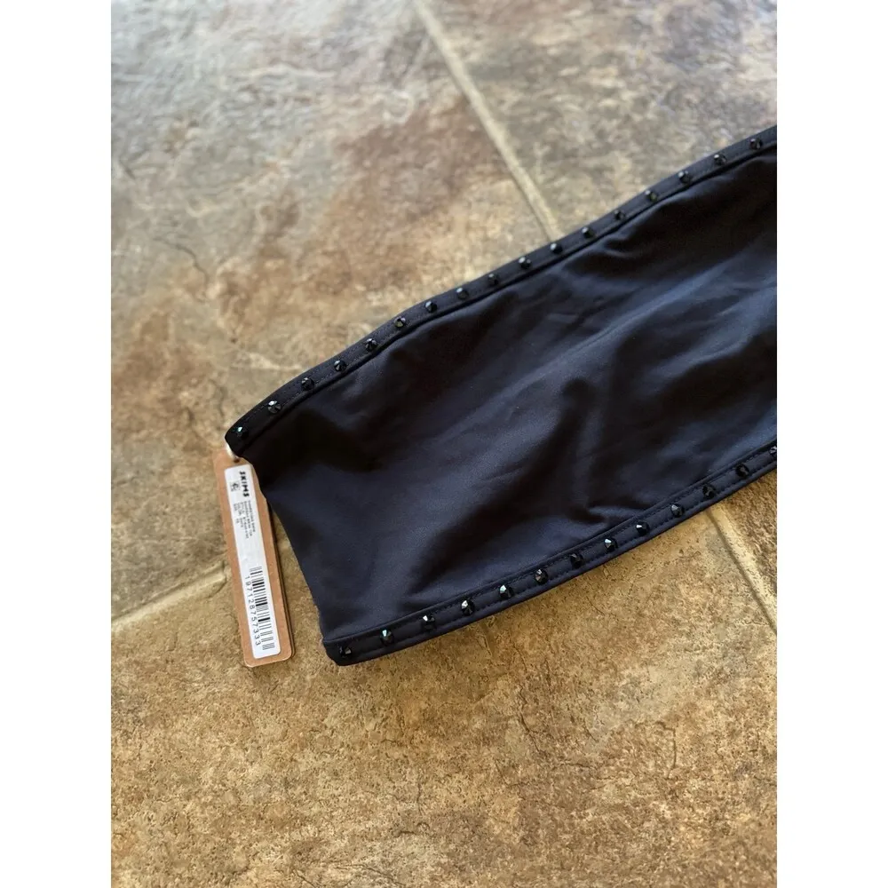 Skims Rhinestone Swim Bandeau Bikini Top Onyx Size XS - Image 6